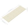vidaXL Banc Batavia avec coussin cr&egrave;me 150 cm Bois de teck massif