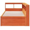 vidaXL Lit bibliothèque sans matelas cire marron 75x190 cm pin massif