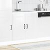 vidaXL Meuble bas pour &eacute;vier Kalmar blanc brillant 80x46x81,5 cm