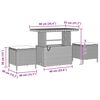 vidaXL Ensemble de canap&eacute; de jardin avec coussin Gris Poly rotin