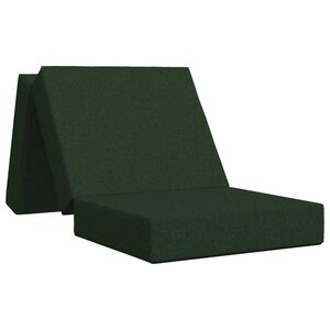 vidaXL Canap&eacute;-lit pliable 75 x 63 x 45 cm Vert fonc&eacute;