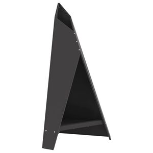 vidaXL Boule de feu Noir 58 x 40 x 100 cm Acier patin&eacute;