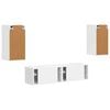 vidaXL Ensemble meuble TV 4 pcs Blanc Bois d'ing&eacute;nierie