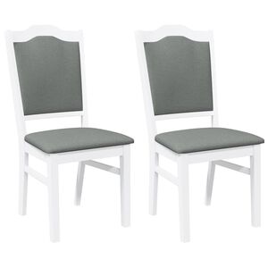 vidaXL Chaises de salle &agrave; manger avec coussins 2 pcs blanc