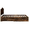 vidaXL Cadre de lit Ch&ecirc;ne fum&eacute; 150 x 200 cm Bois d'ing&eacute;nierie