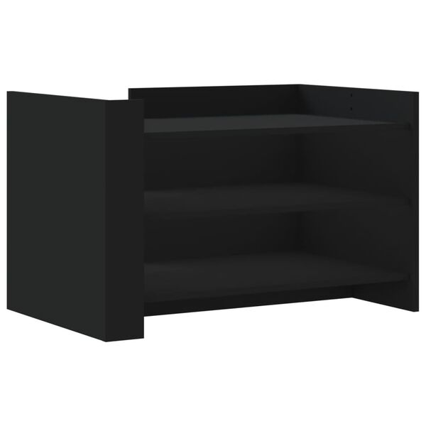 vidaXL Table basse noir 80x50x50 cm bois d'ing&eacute;nierie