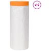 vidaXL Tapis de protection avec bande adh&eacute;sive 12 pcs 210 x 2000 cm