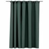 vidaXL Rideau occultant d'aspect de lin avec crochets Vert 290x245 cm