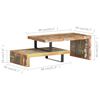 vidaXL Ensemble de table basse 2 pcs Bois de r&eacute;cup&eacute;ration massif