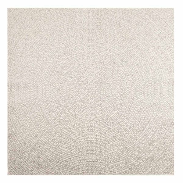 vidaXL Tapis ZIZUR cr&egrave;me 200x200 cm aspect de jute int&eacute;rieur ext&eacute;rieur