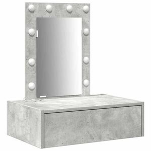 vidaXL Table de Toilette Gris 60 x 40 x 70 cm Bois d'ing&eacute;nierie
