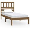 vidaXL Cadre de lit sans matelas Marron miel Bois pin massif 90x200 cm