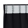 vidaXL Rideaux occultants avec anneaux 2 pcs Noir 140 x 140 cm