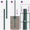 vidaXL Cl&ocirc;ture avec poteau Vert 1,2 x 10 m Acier et PVC