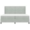 vidaXL Lit &agrave; ressorts avec matelas Gris clair 200 x 200 cm Velours