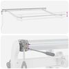 vidaXL Auvent R&eacute;tractable Anthracite et blanc 300 x 200 cm
