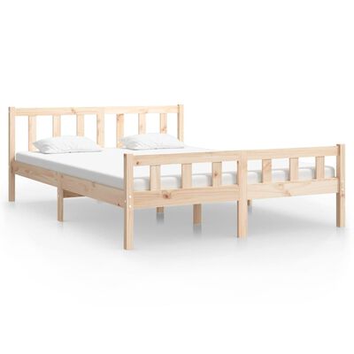 vidaXL Cadre de lit sans matelas bois massif 140x200 cm