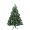 vidaXL Sapin de No&euml;l artificiel avec 150 LED Vert 150 cm PE et PVC