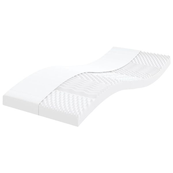 vidaXL Matelas en mousse enfants blanc 80x160 cm 7 zones dureté 20 ILD
