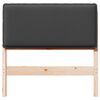 vidaXL T&ecirc;te de lit capitonn&eacute;e Gris Naturel et Fonc&eacute; 90 cm Pin massif