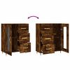 vidaXL Buffet ch&ecirc;ne fum&eacute; 69,5x34x90 cm bois d'ing&eacute;nierie