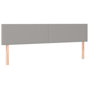 vidaXL T&ecirc;tes de lit Gris clair 160x5x78/88 cm Tissu