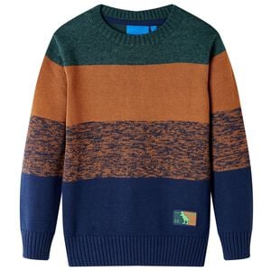 vidaXL Pull-over tricot&eacute; pour enfants multicolore 92