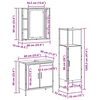 vidaXL Ensemble de mobilier de salle de bain avec &eacute;tag&egrave;re 3 pcs Marron