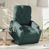vidaXL Fauteuil inclinable de massage &eacute;lectrique Vert fonc&eacute; Tissu