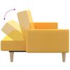 vidaXL Canap&eacute;-lit &agrave; 2 places Jaune Tissu