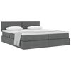 vidaXL Lit de Rangement Gris fonc&eacute; 200 x 200 cm Cuir synth&eacute;tique