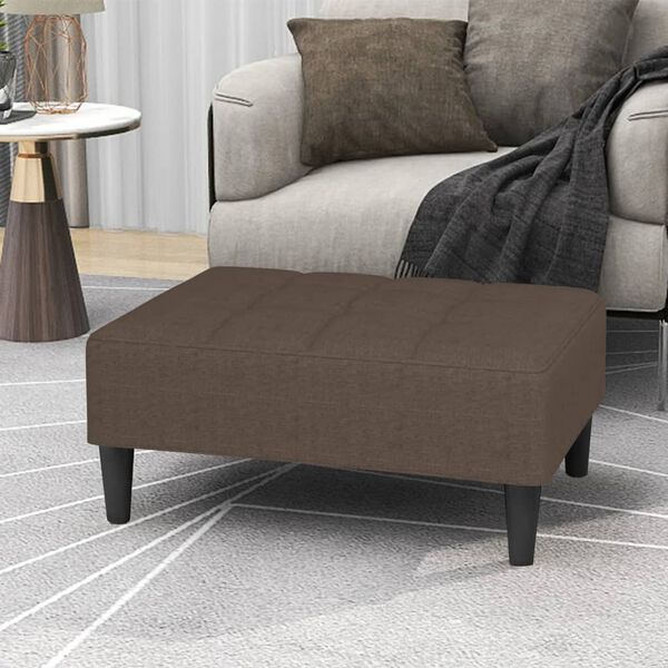 vidaXL Tabouret Taupe Tissu en microfibre