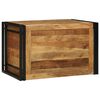 vidaXL Bo&icirc;te de rangement Marron et Noir 80 x 50 x 50 cm Bois d'acacia