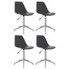 vidaXL Chaises pivotantes &agrave; manger lot de 4 gris clair PP