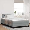 vidaXL Lit &agrave; ressorts avec matelas Gris clair 120 x 200 cm tissu