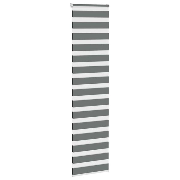 vidaXL Store z&egrave;bre gris fonc&eacute; largeur du tissu 65,9 cm polyester