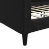 vidaXL Lit de repos sans matelas noir 100x200 cm tissu