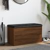 vidaXL Banc de rangement ch&ecirc;ne marron 82x42x45 cm Bois d'ing&eacute;nierie