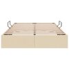 vidaXL Lit de Rangement avec matelas Cr&egrave;me 120 x 200 cm tissu