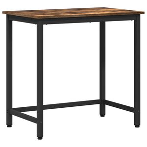 vidaXL table Ch&ecirc;ne fum&eacute; 100 x 50 x 76,5 cm Bois d'ing&eacute;nierie et acier