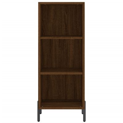 vidaXL Buffet haut Chêne marron 34,5x34x180 cm Bois d'ingénierie