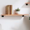 vidaXL &Eacute;tag&egrave;re murale marron clair 60x20x2 cm bois ch&ecirc;ne massif trait&eacute;