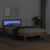 vidaXL Cadre de lit avec t&ecirc;te de lit Marron 100 x 200 cm Pin massif