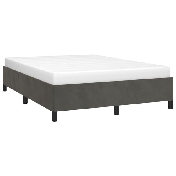 vidaXL Cadre de lit sans matelas gris foncé 140x200 cm velours