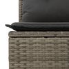vidaXL Salon de jardin 6 pcs avec coussins gris r&eacute;sine tress&eacute;e