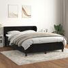 vidaXL Sommier &agrave; lattes de lit avec matelas Noir 140x200 cm Velours