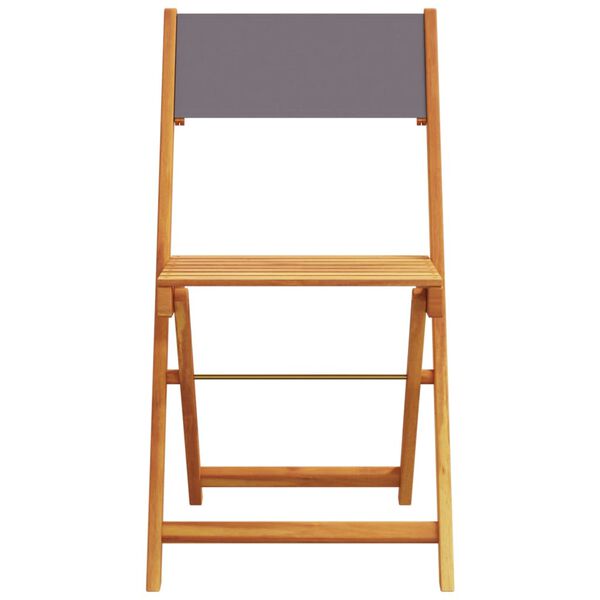 vidaXL Ensemble &agrave; manger de jardin 5 pcs anthracite tissu bois massif
