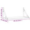 vidaXL &Eacute;tag&egrave;res murales 2 pcs noir 60x25x25,5 cm bois d'ing&eacute;nierie