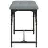 vidaXL Banc &agrave; manger gris clair 62x32x45 cm acier et tissu