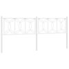 vidaXL T&ecirc;te de lit m&eacute;tal blanc 200 cm